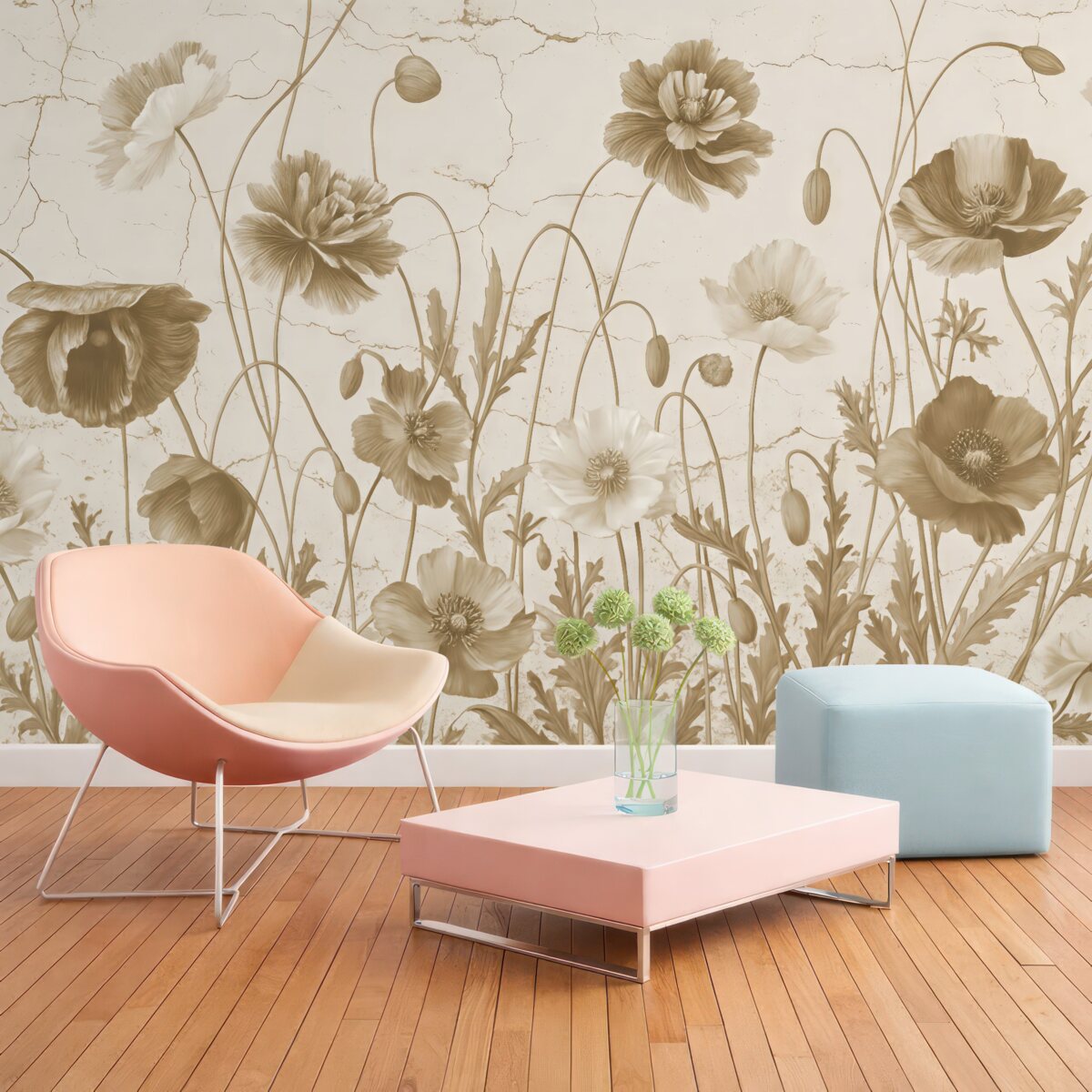 Fototapeta Maki w odcieniach sepii.