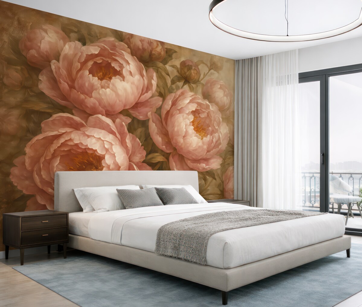 Fototapeta Retro piwonie.