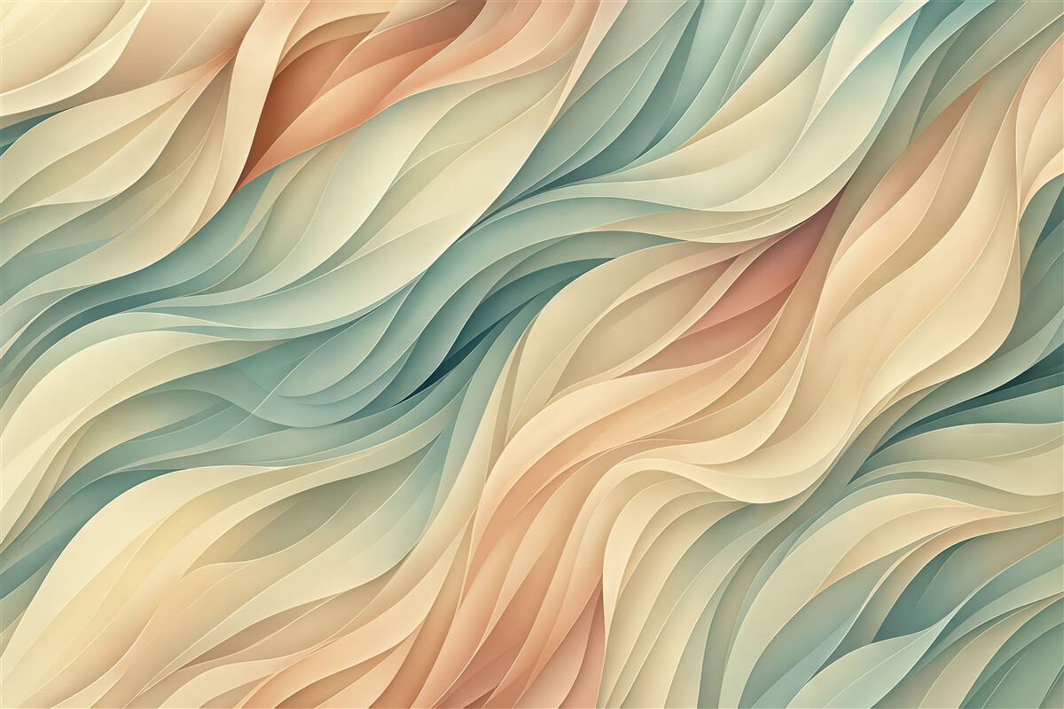 Fototapeta Fascynujący abstrakcyjny motyw z subtelnymi pastelowymi falami.