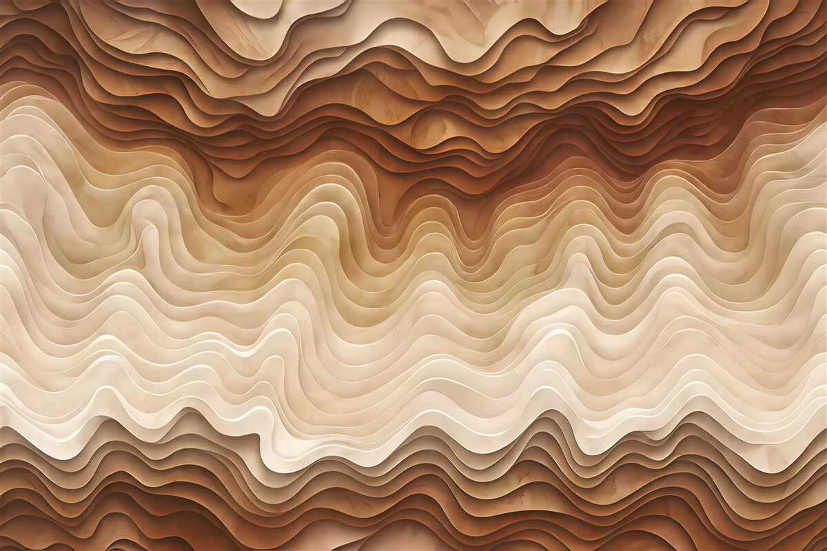 Fototapeta Trójwymiarowa mapa terenu z konturami ukształtowania w odcieniach jasnego różu.