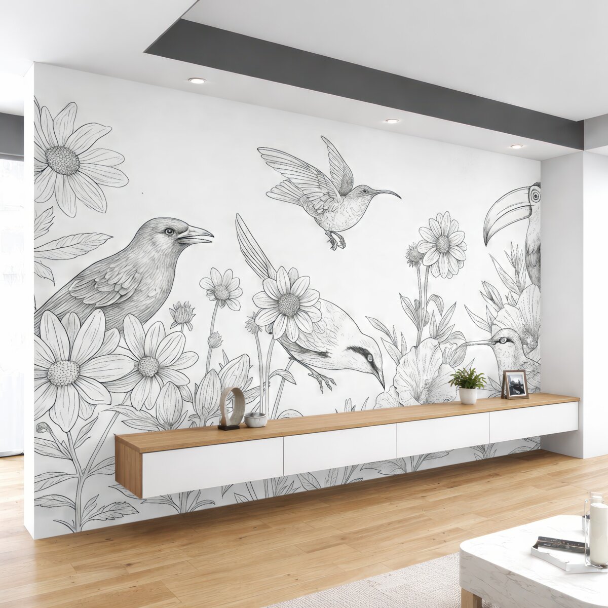 Fototapeta Malowane ptaki.