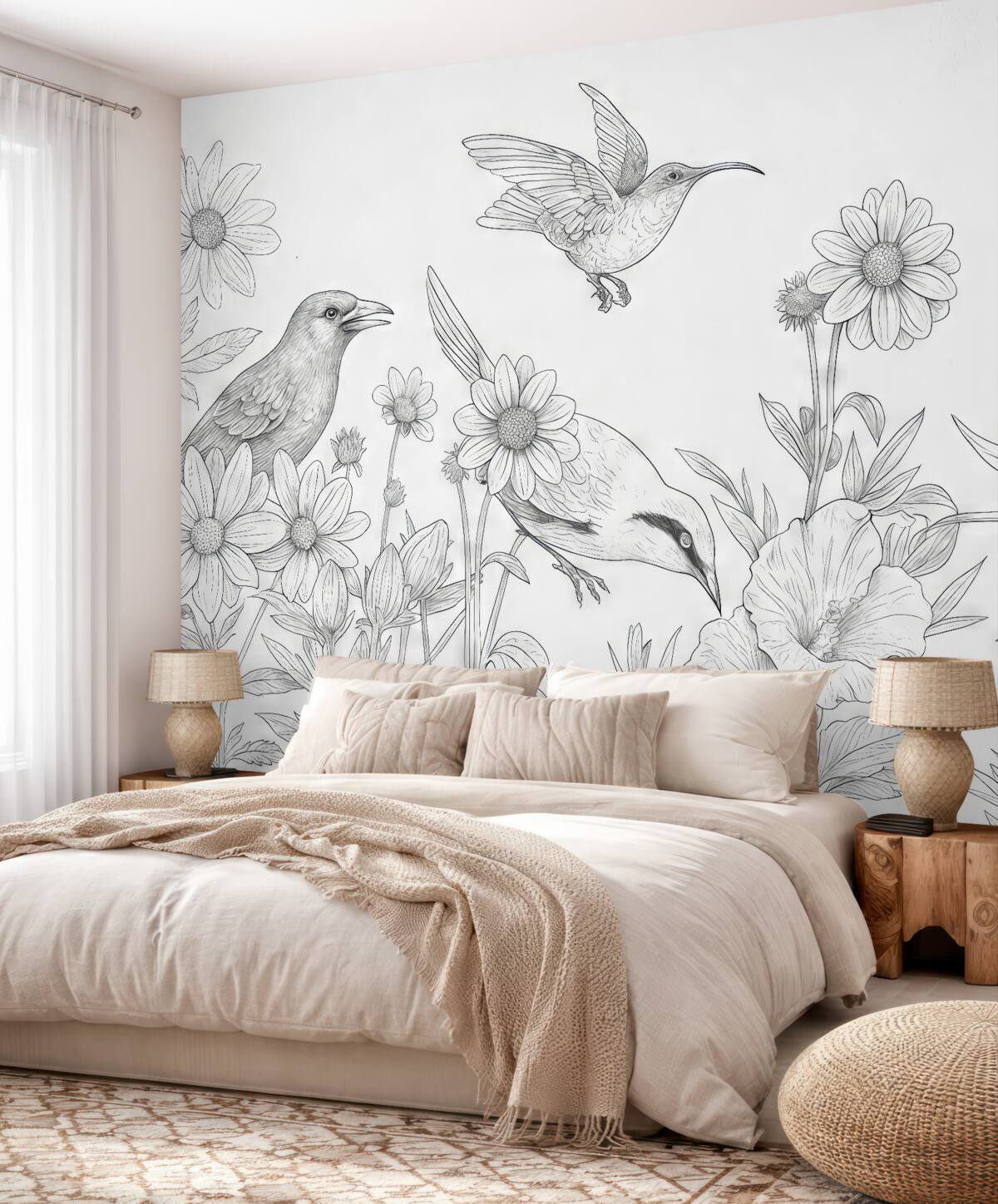 Fototapeta Malowane ptaki.