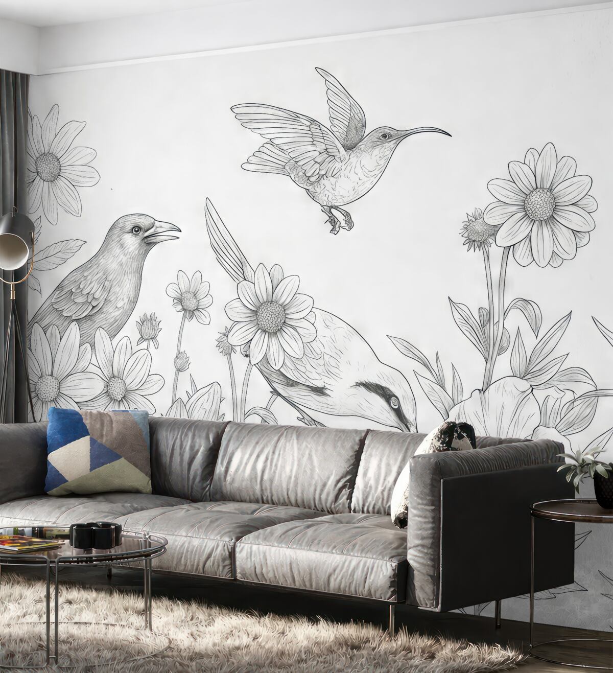 Fototapeta Malowane ptaki.