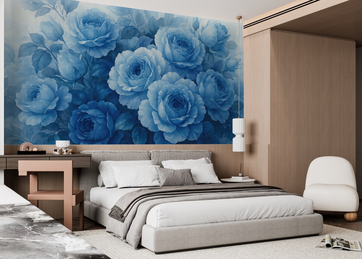 Fototapeta Niebieskie róże