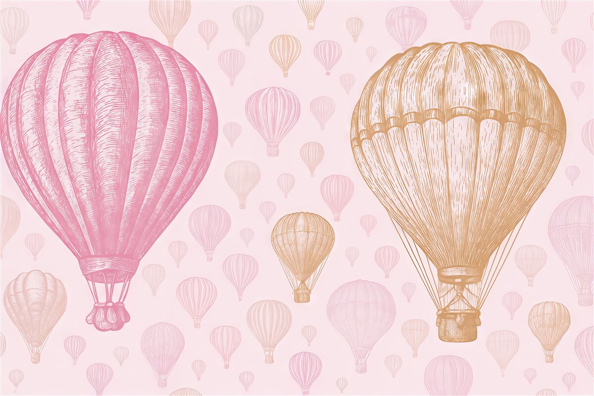 Fototapeta Różowa dekoracja, baloniki.