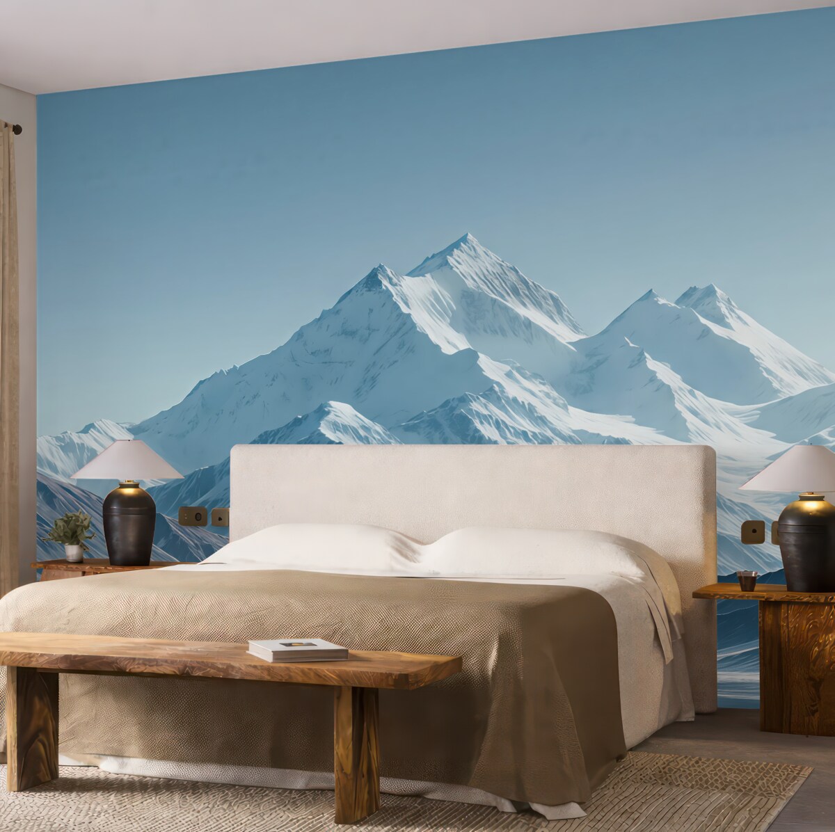 Fototapeta Zimowe niebieskie szczyty.