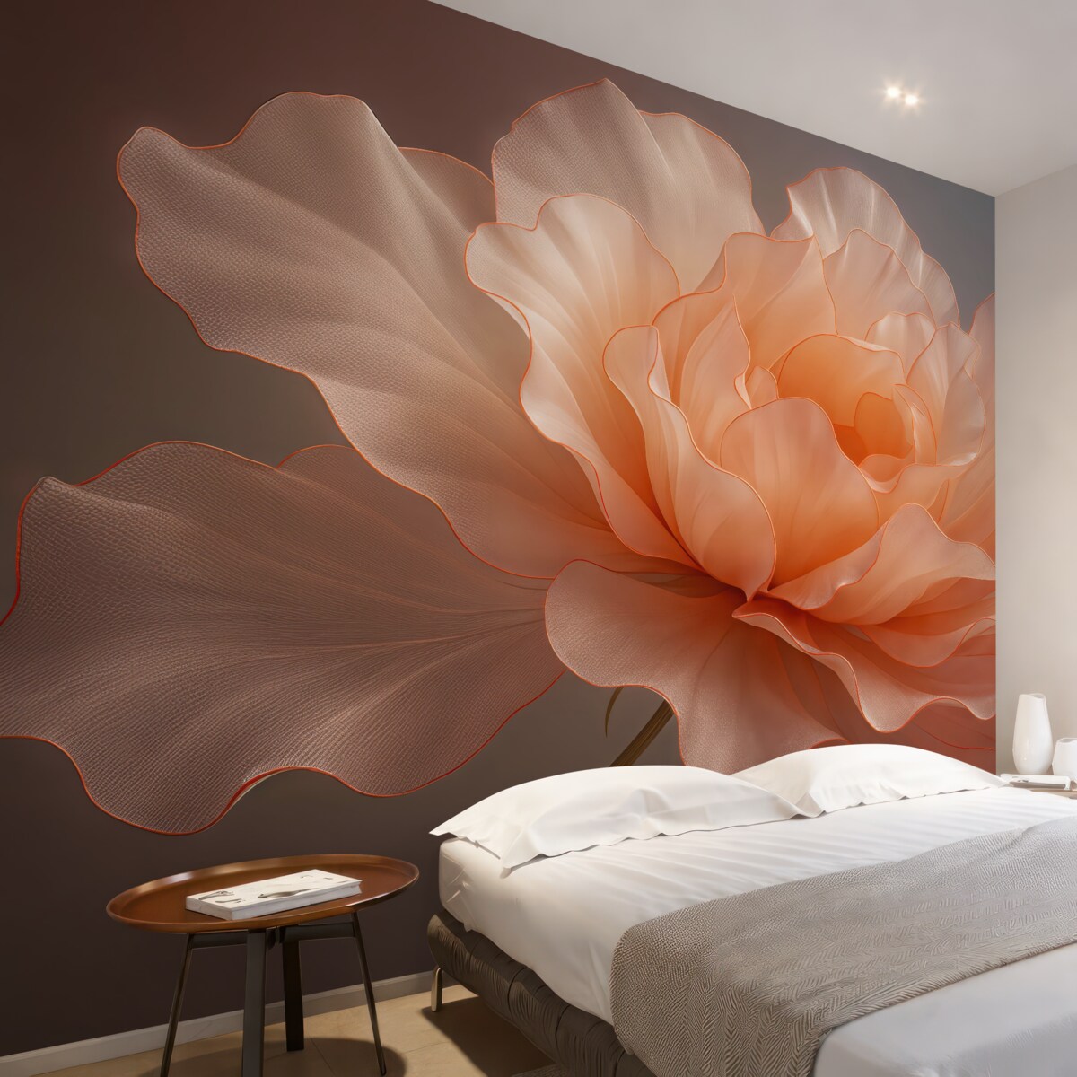 Fototapeta Wielki kwiat w odcieniu różowym, pastelowym.