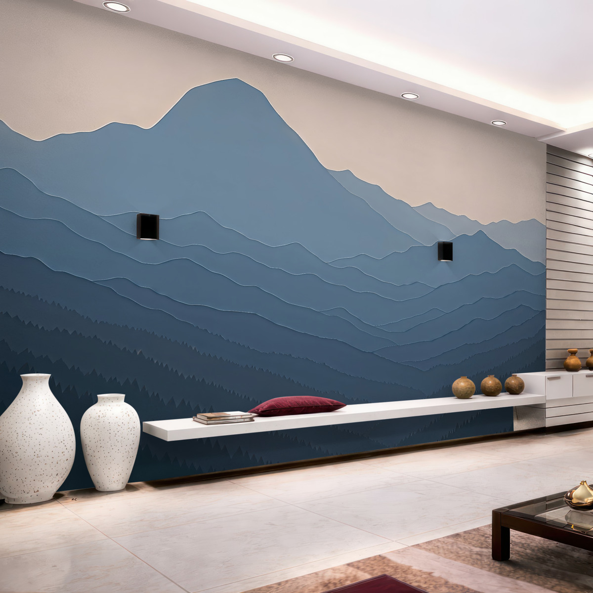 Fototapeta Urokliwe góry, subtelne barwy.