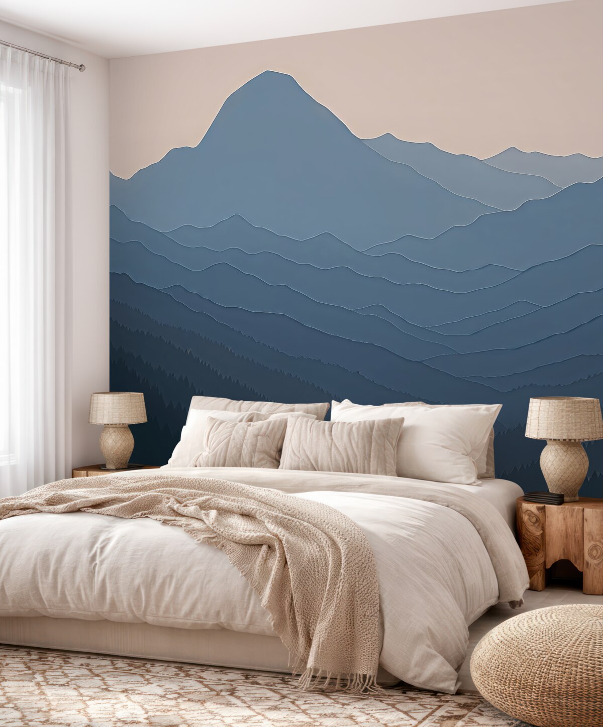 Fototapeta Urokliwe góry, subtelne barwy.