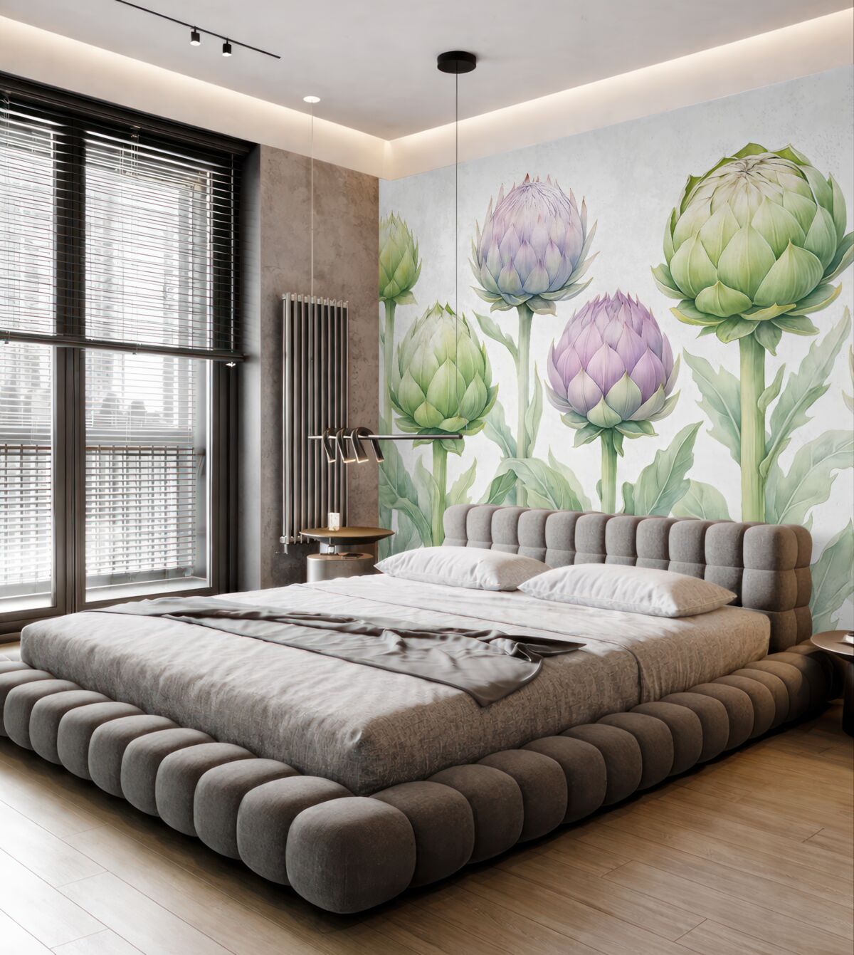 Fototapeta Akwarela z kwiatu karczocha.