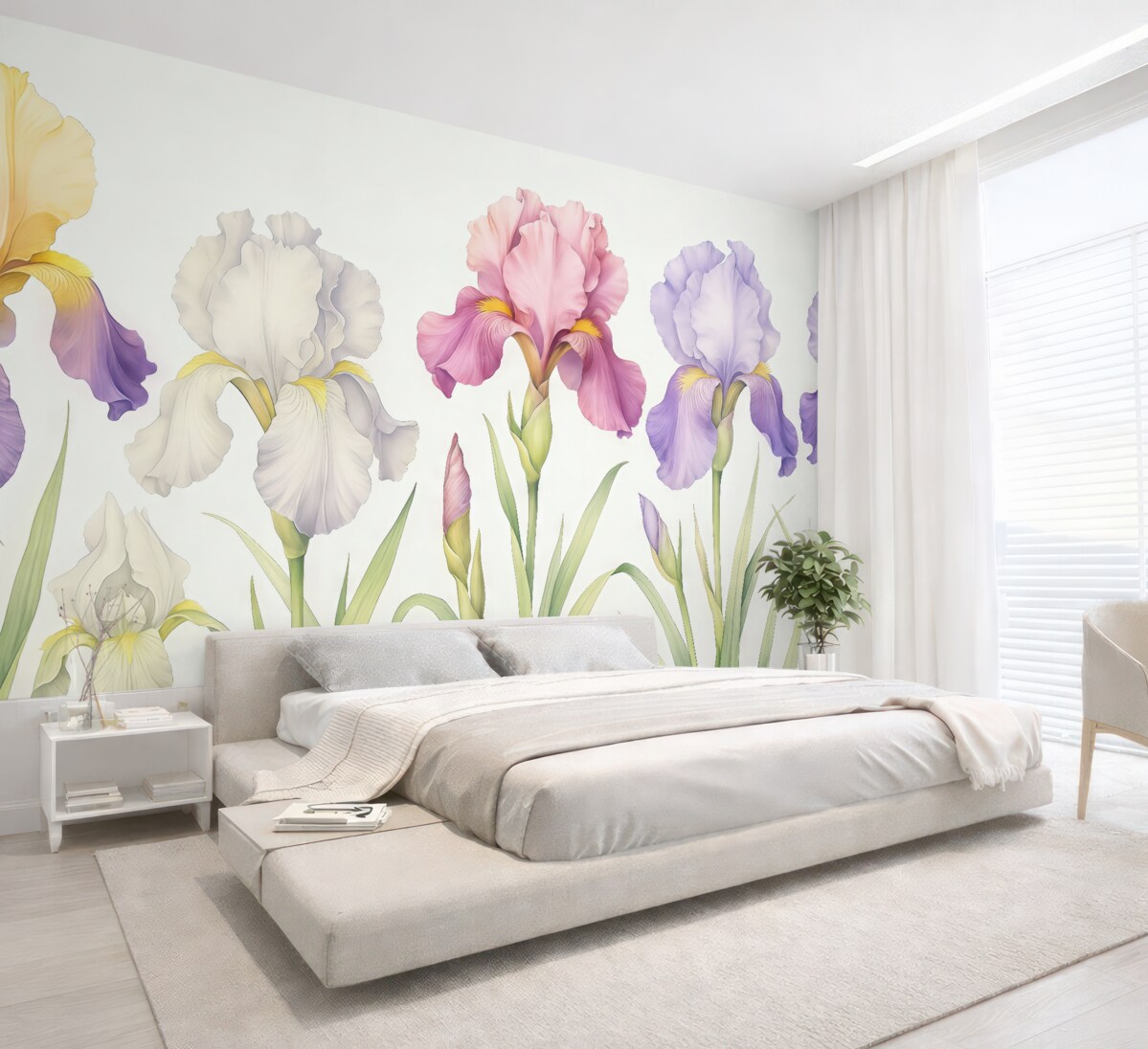 Fototapeta Irysy namalowane akwarelą.