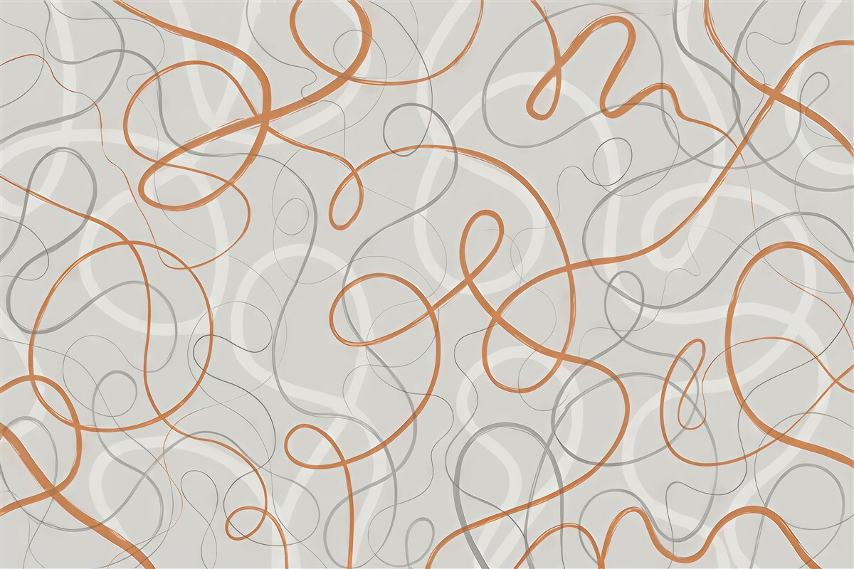 Fototapeta Abstrakcyjne pomarańczowe wzory na szarej powierzchni.