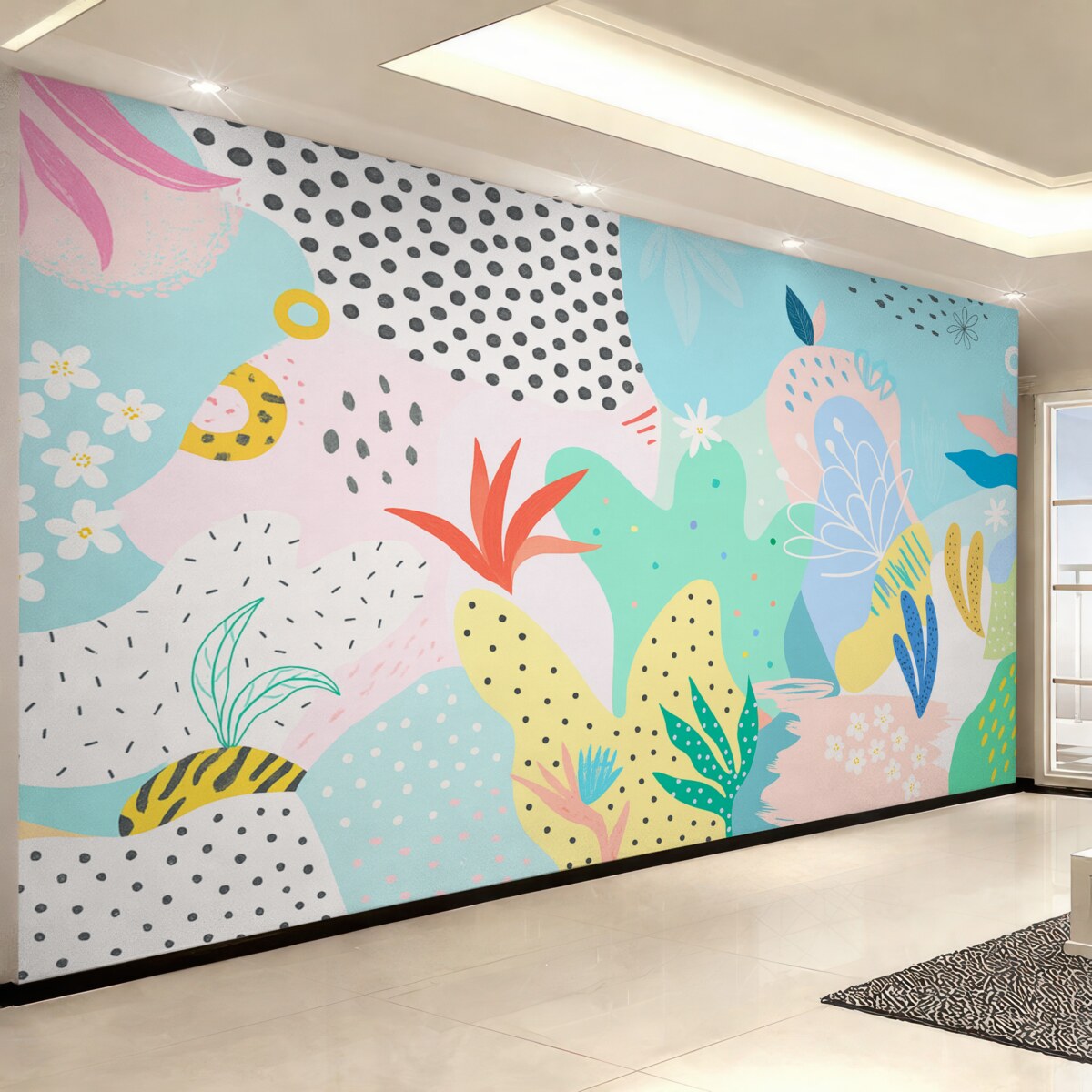 Fototapeta Barwna abstrakcyjna geometria lasu.