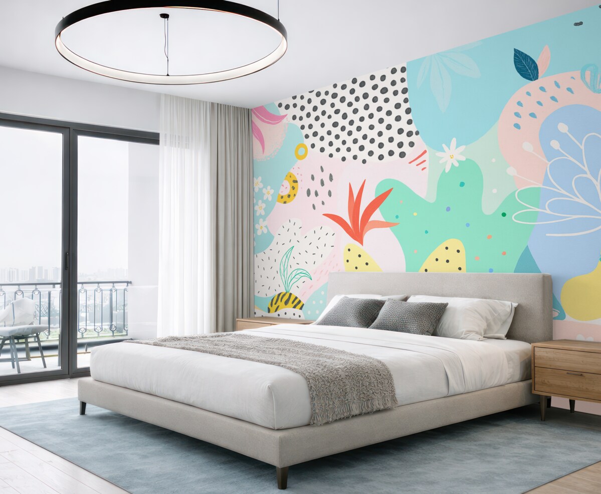 Fototapeta Barwna abstrakcyjna geometria lasu.