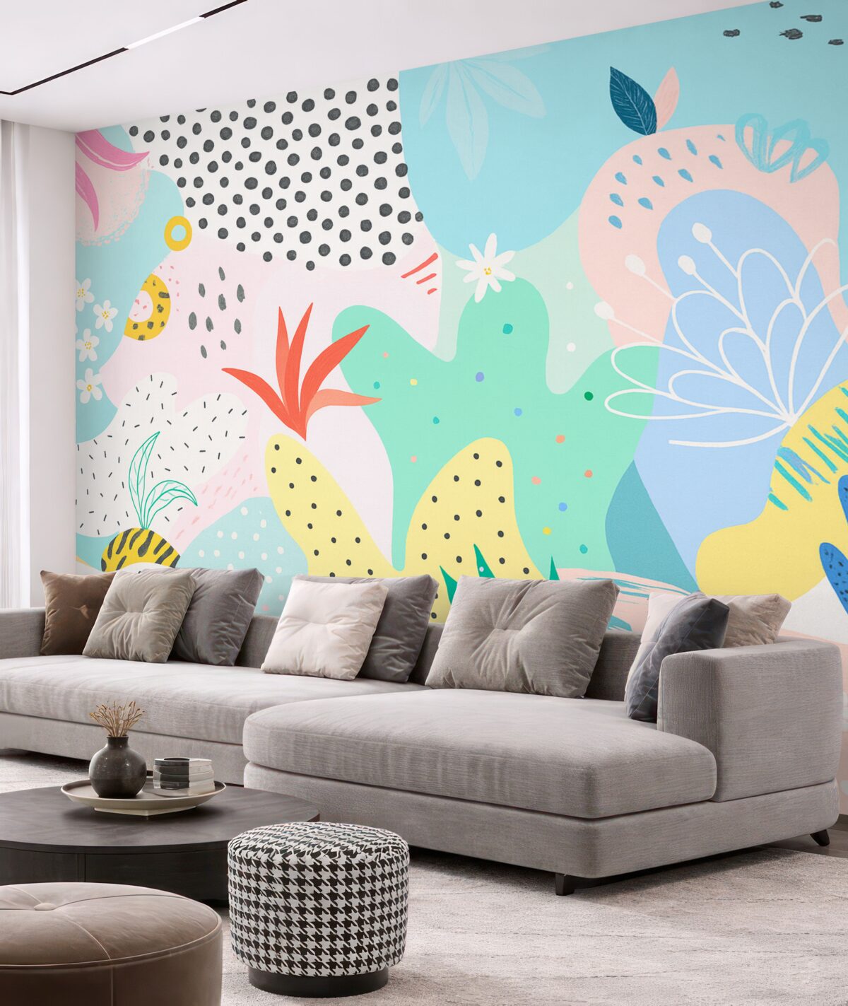 Fototapeta Barwna abstrakcyjna geometria lasu.