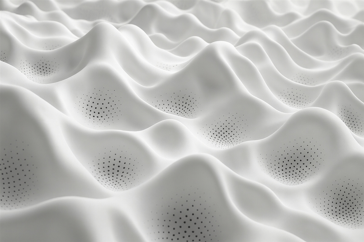 Fototapeta Minimalistyczne oraz abstrakcyjne białe pagórki z falami i krzywymi.