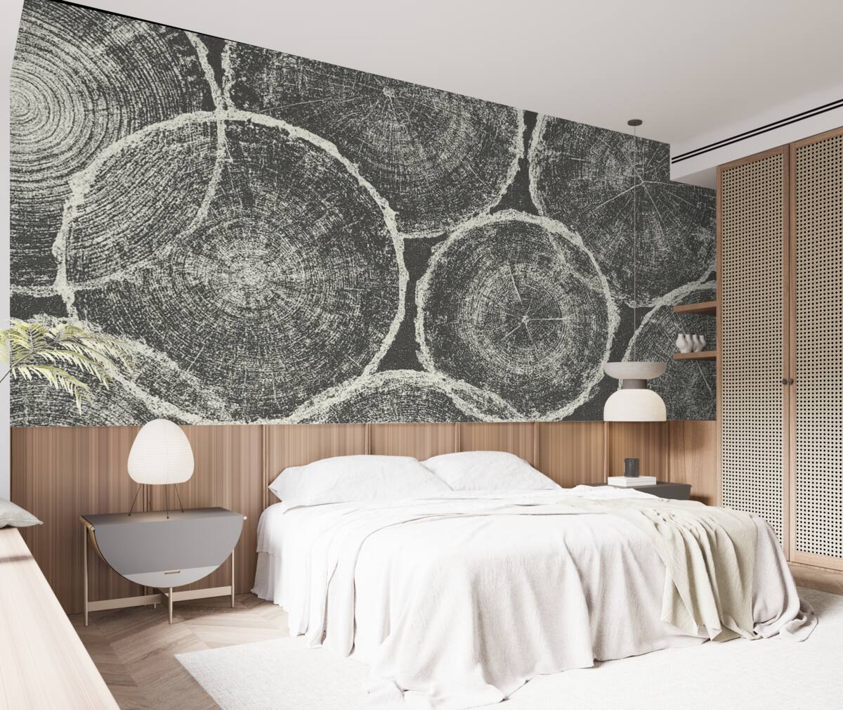 Fototapeta Słoje drzewne są szare.