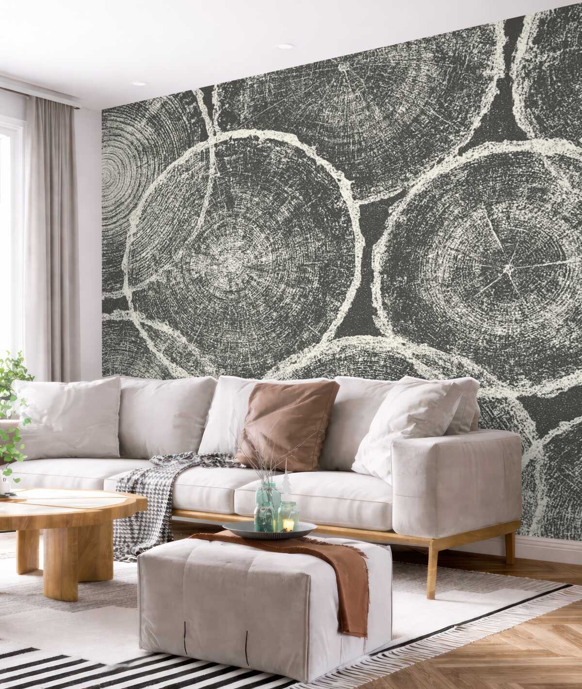 Fototapeta Słoje drzewne są szare.