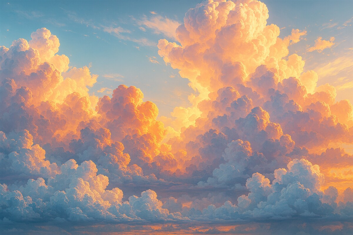 Fototapeta Wielobarwne chmury.