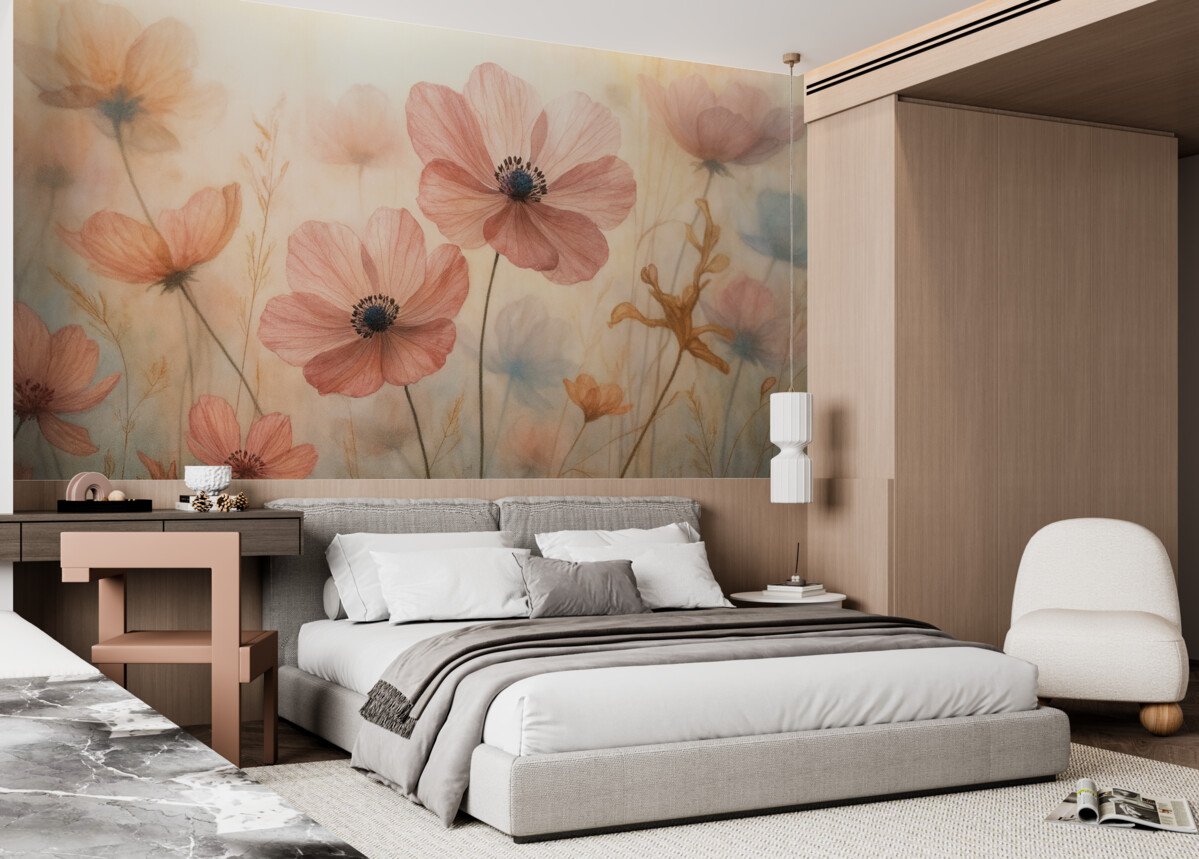 Fototapeta Kwiaty w odcieniu różowym.