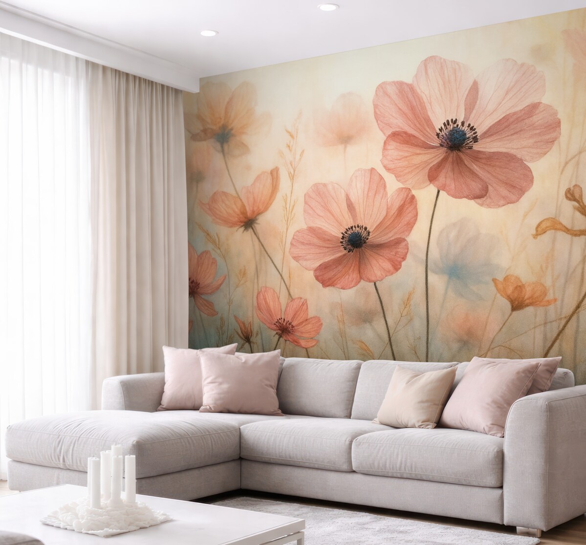 Fototapeta Kwiaty w odcieniu różowym.