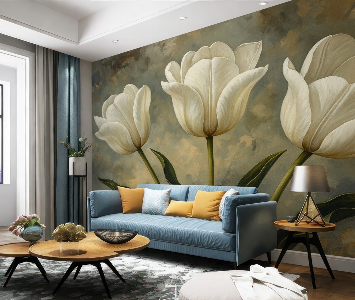 Fototapeta Tulipany w kolorze białym.