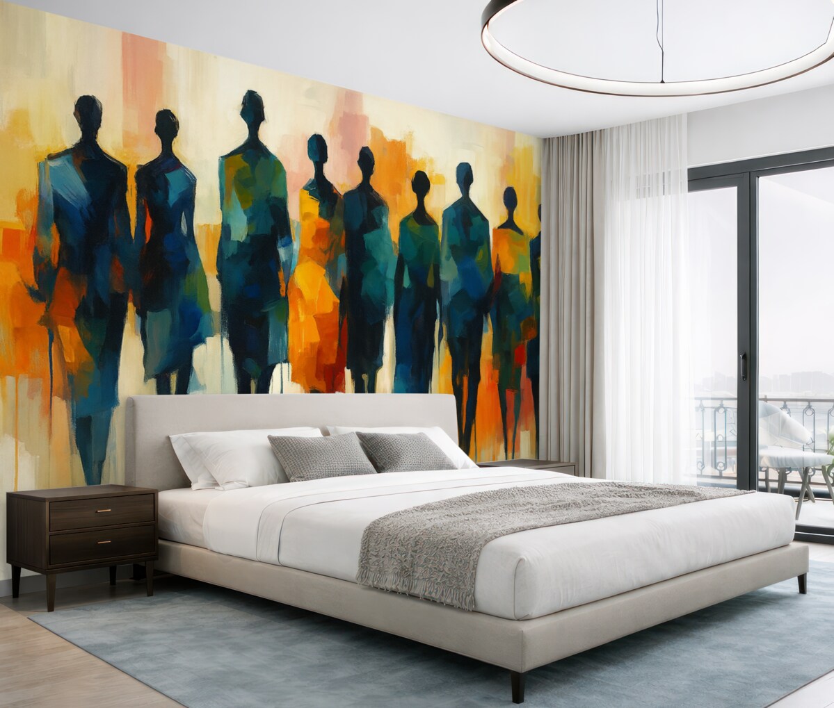 Fototapeta Postacie abstrakcyjnych osób.