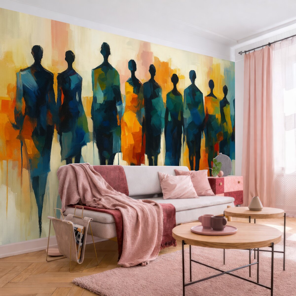 Fototapeta Postacie abstrakcyjnych osób.