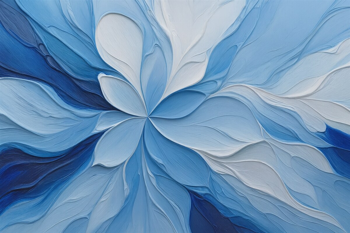 Fototapeta Abstrakcyjne niebieskie tło z machnięciami pędzla.