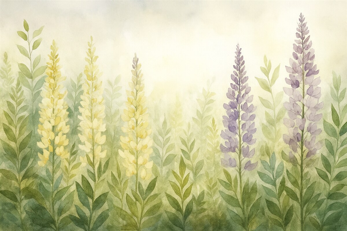 Fototapeta Ogród kwiatowy w akwareli, wzór kwiatowy, naturalne barwy.