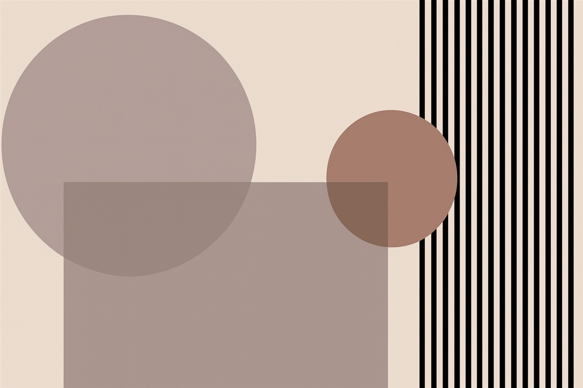 Fototapeta Okręgi, jasny beż, subtelne odcienie, abstrakcjonizm.