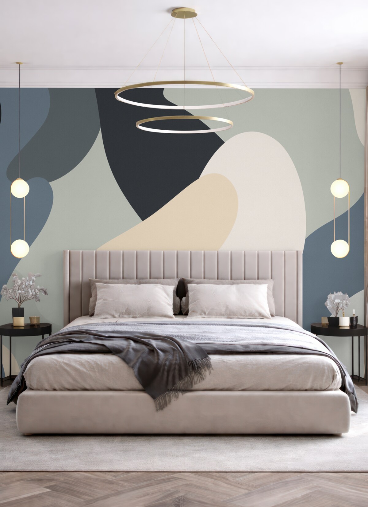 Fototapeta Plamy, różne odcienie, beżowy, błękitny, szary.