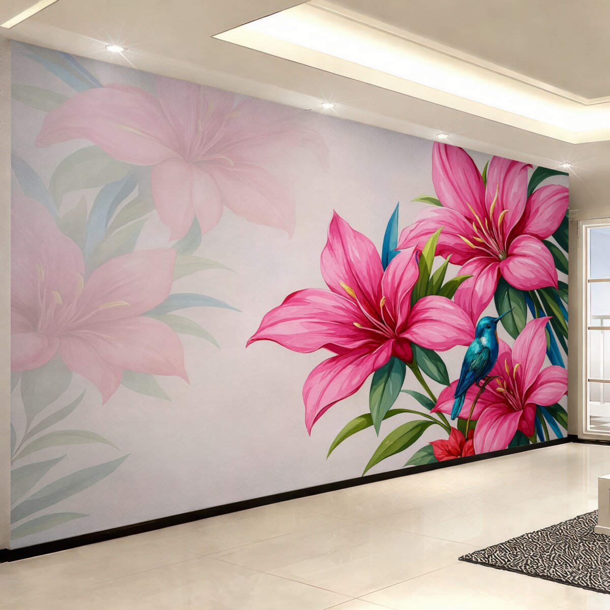 Fototapeta wielkie kwiaty, różowe kwiaty, jasne kwiaty