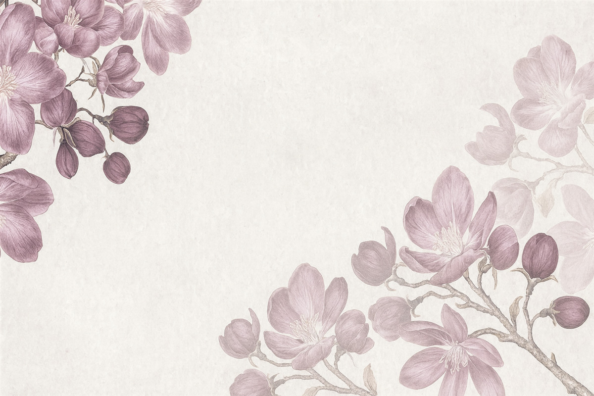 Fototapeta Kwitnące gałązki, kwiaty na gałązkach, kwiaty w kącie.