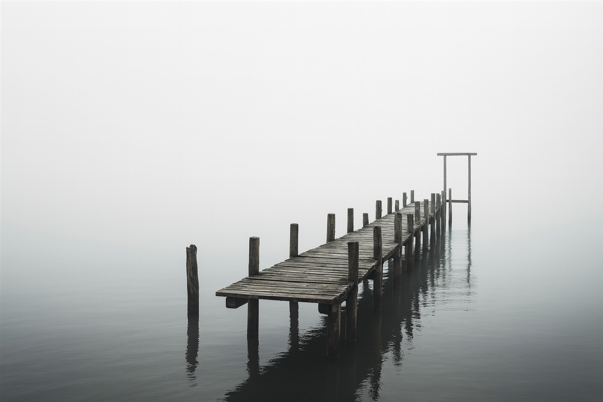 Fototapeta Molo w mgłę.