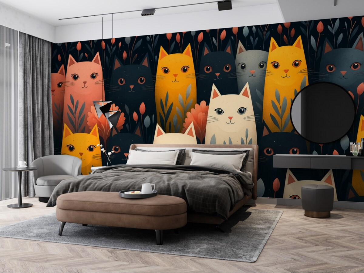 Fototapeta Koty, barwne koty.