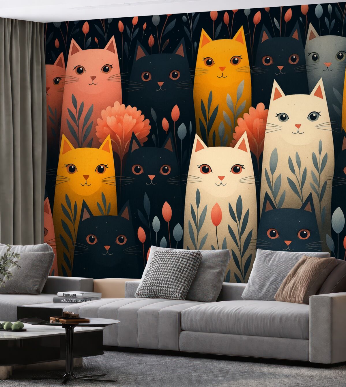 Fototapeta Koty, barwne koty.