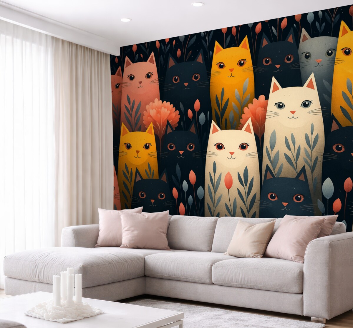 Fototapeta Koty, barwne koty.