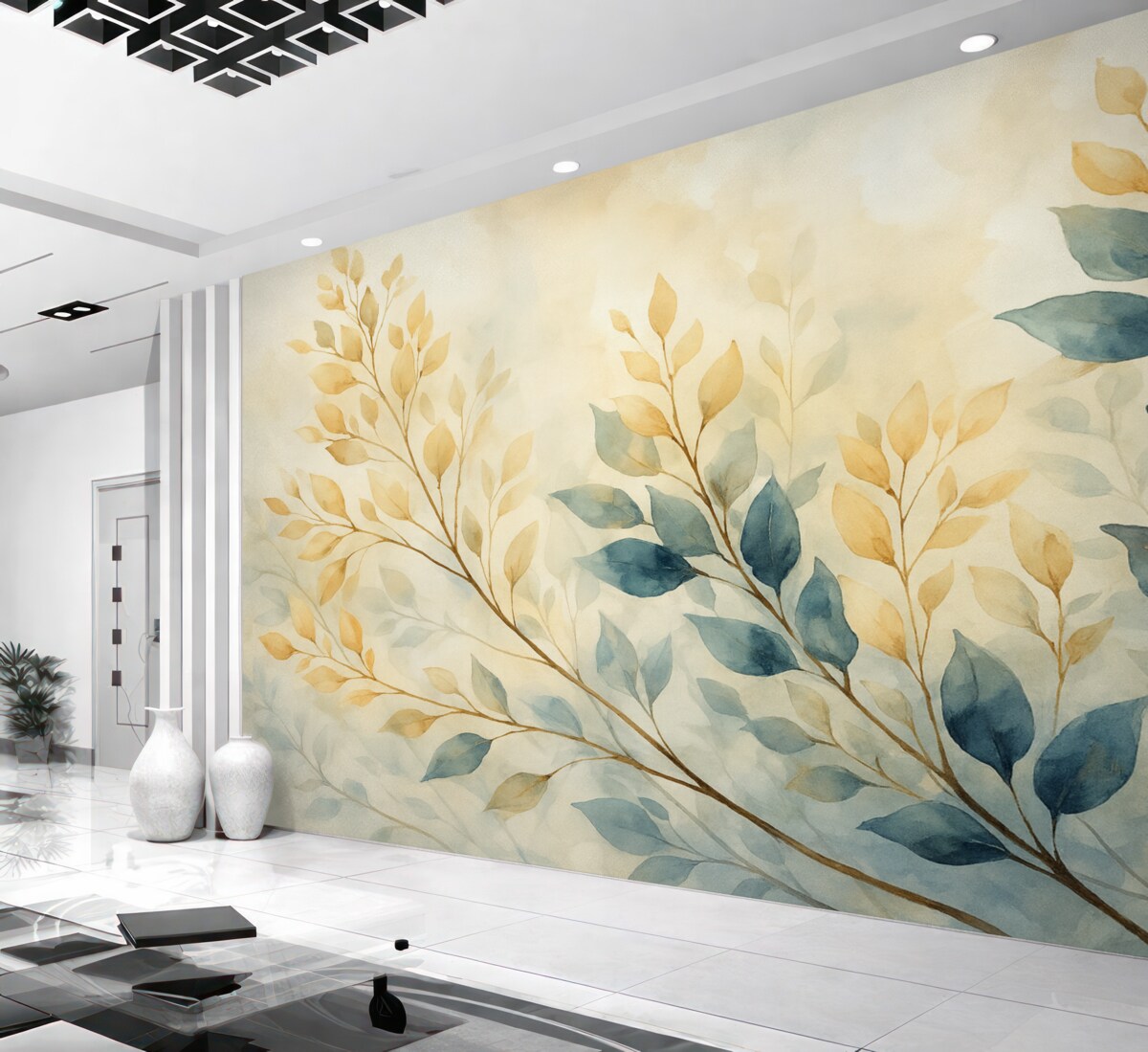 Fototapeta Akwaforta, liście, podwyższone liście.