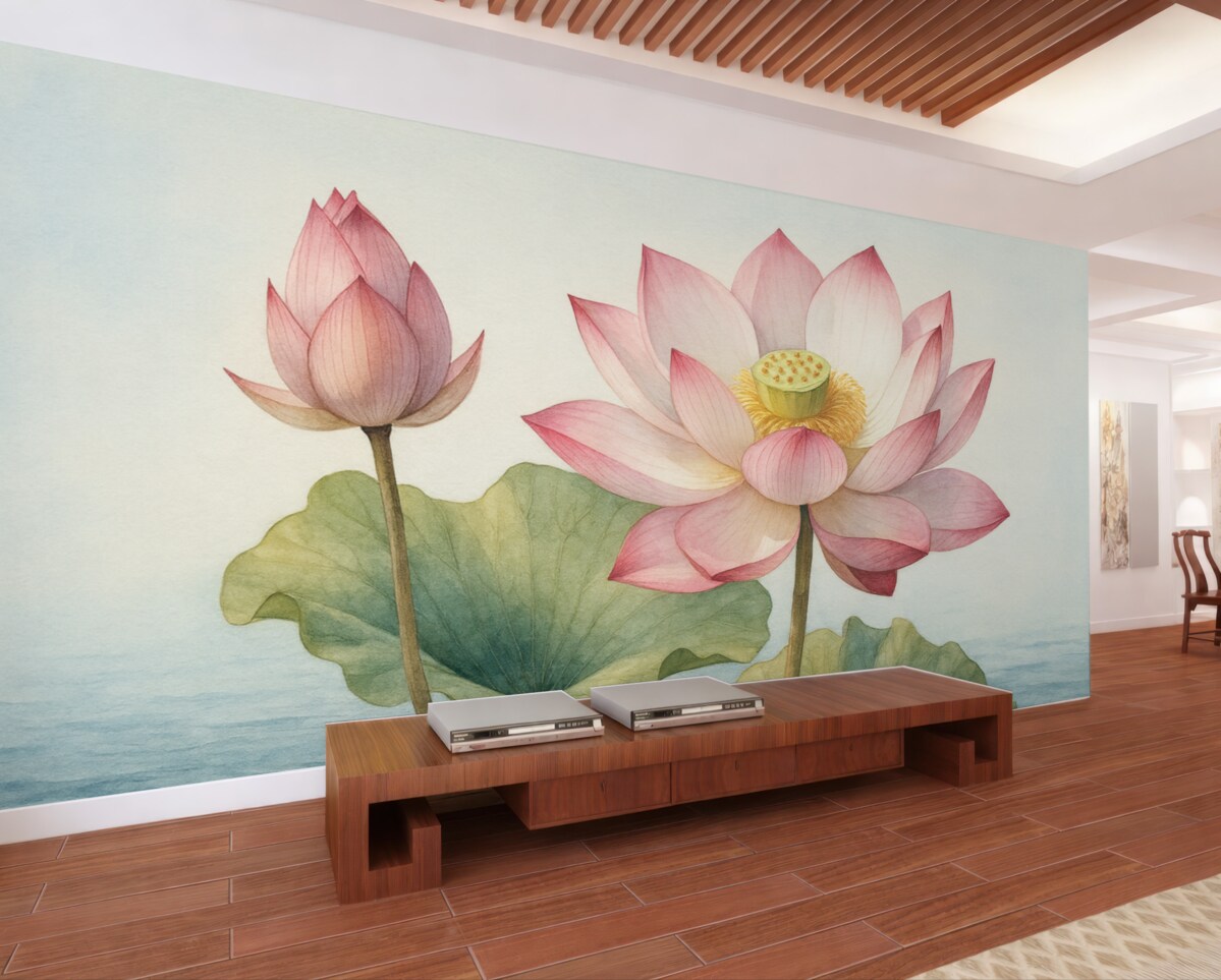 Fototapeta Lilia wodna na powierzchni wody.