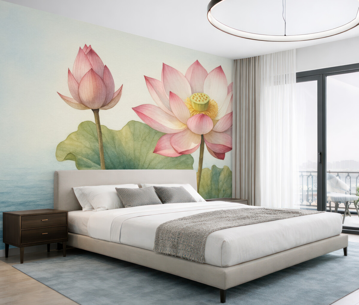 Fototapeta Lilia wodna na powierzchni wody.