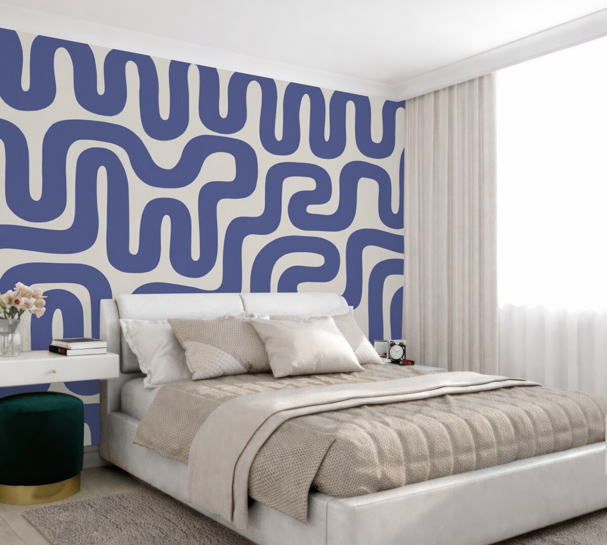 Fototapeta Błękitne linie nawijania