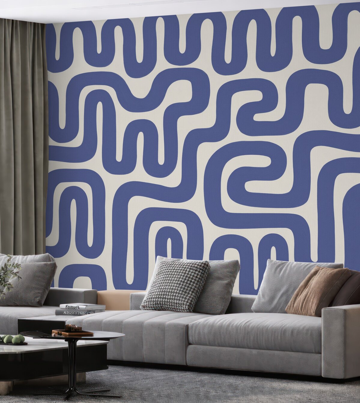 Fototapeta Błękitne linie nawijania