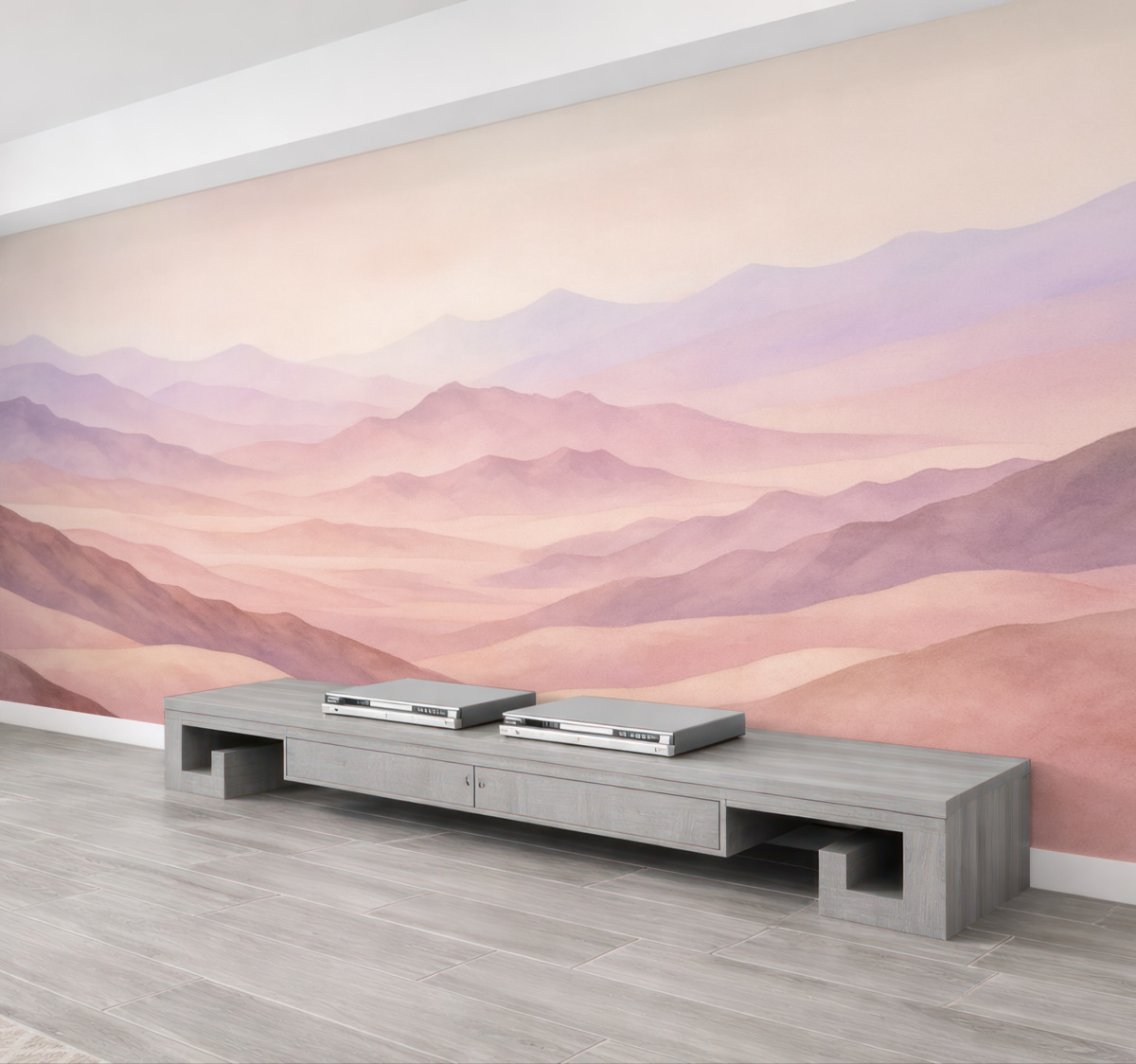 Fototapeta Spokojne wzniesienia o poranku.