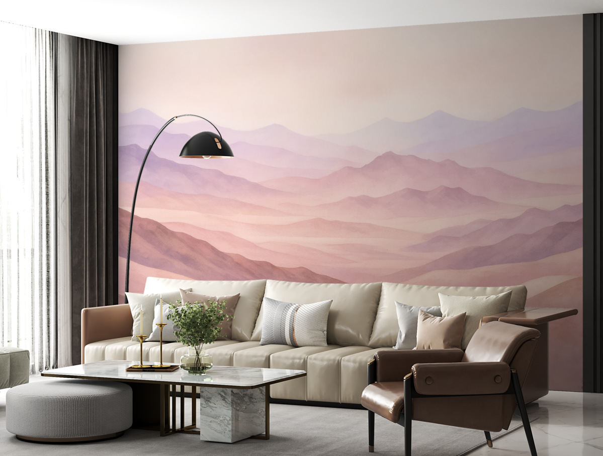 Fototapeta Spokojne wzniesienia o poranku.