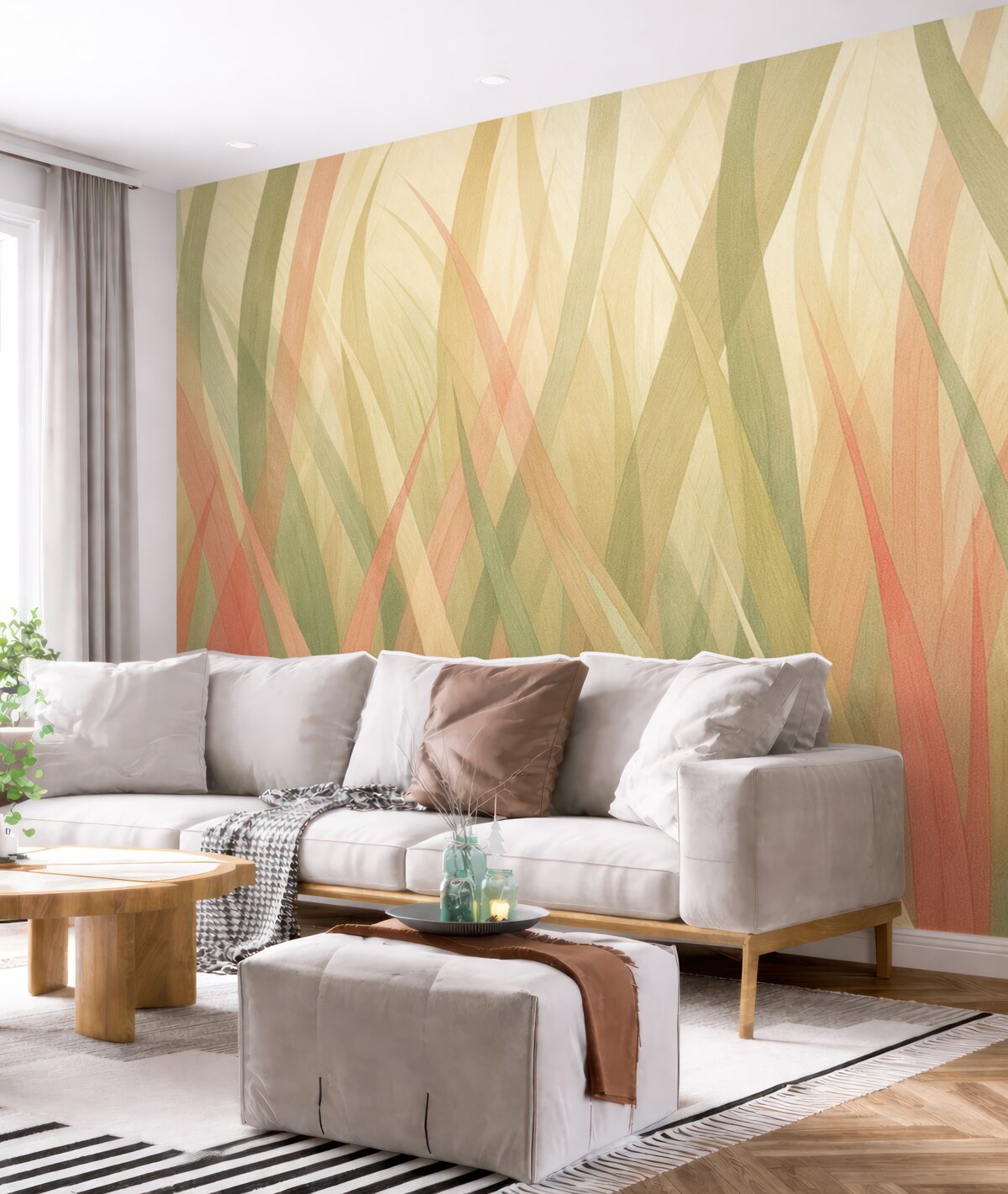 Fototapeta Abstrakcyjne, wielobarwne liście.