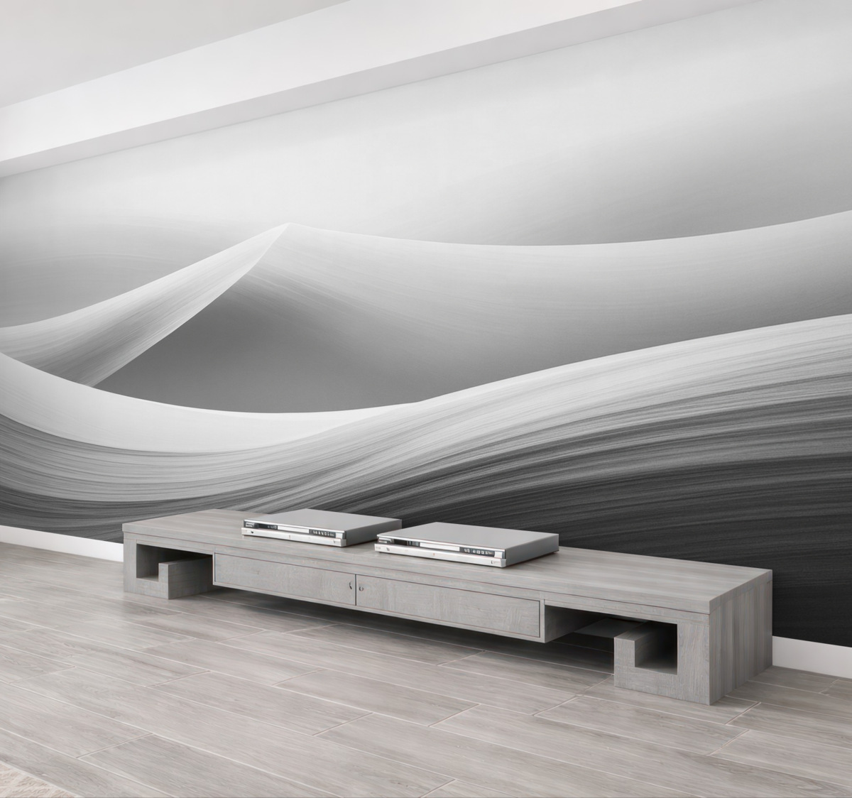 Fototapeta Szare, gładkie wierzchołki gór.