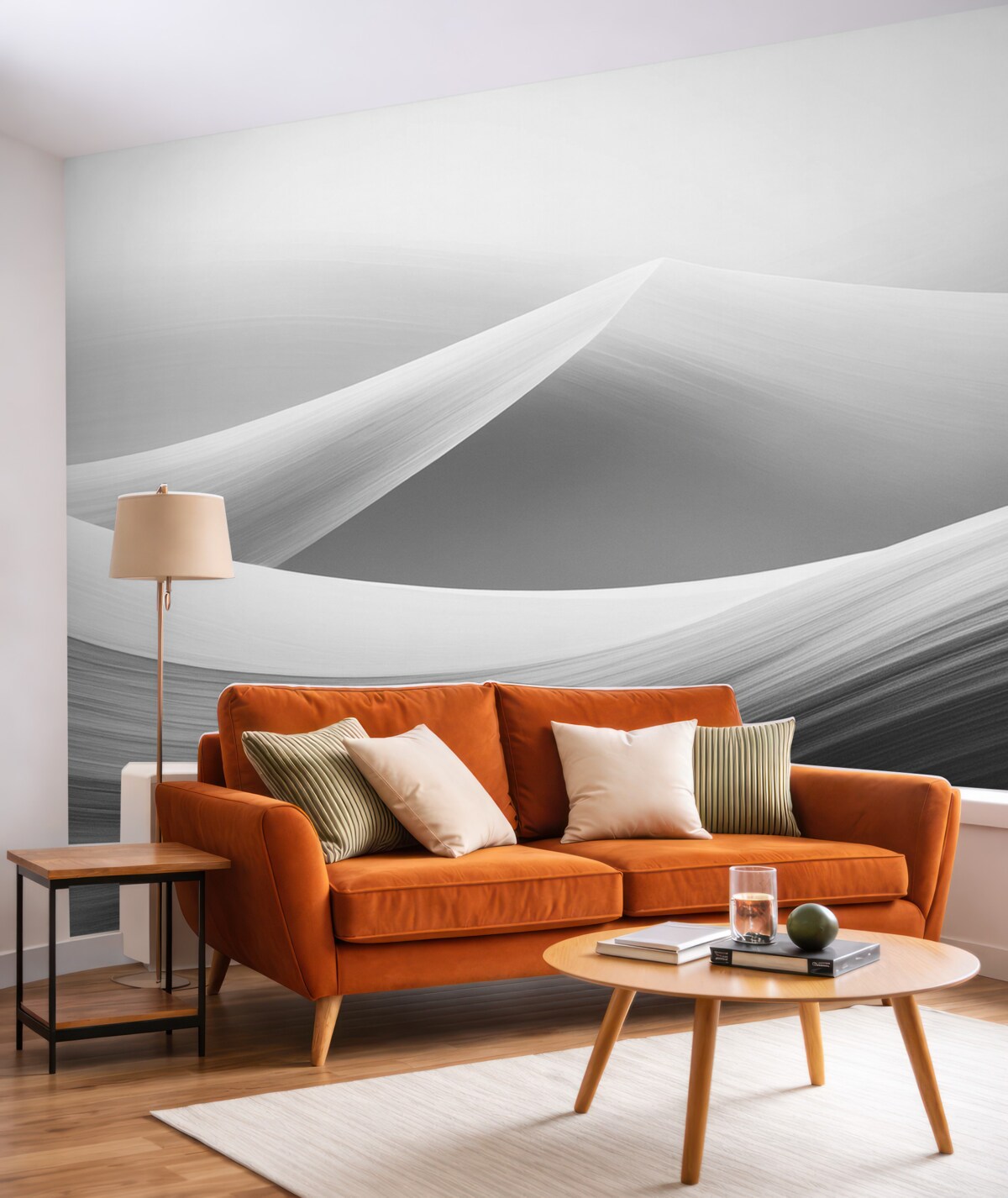 Fototapeta Szare, gładkie wierzchołki gór.