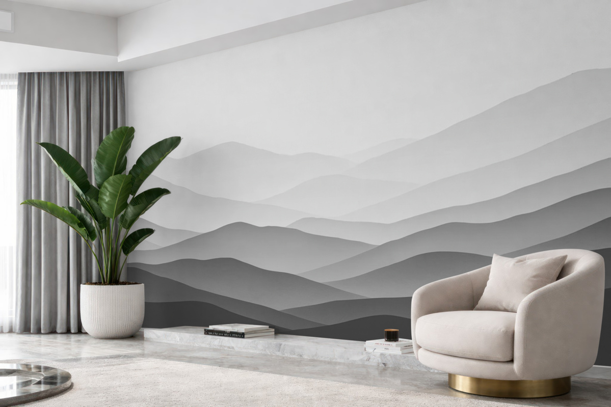 Fototapeta Stylowe, minimalistyczne fale.