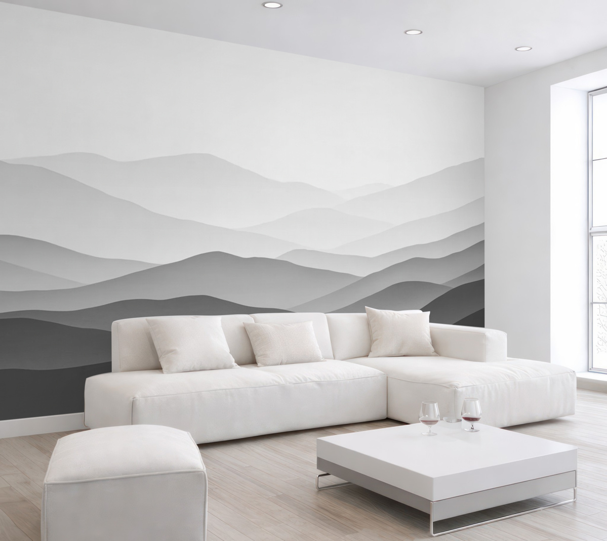 Fototapeta Stylowe, minimalistyczne fale.